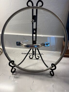 Copper Chef replacement pan lid tempered glass with vent hole 10 in
